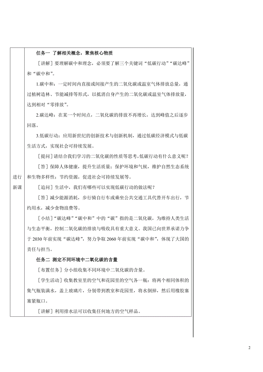 2024秋初中化学九年级上册教学设计（最新教案）跨学科实践活动5_第2页