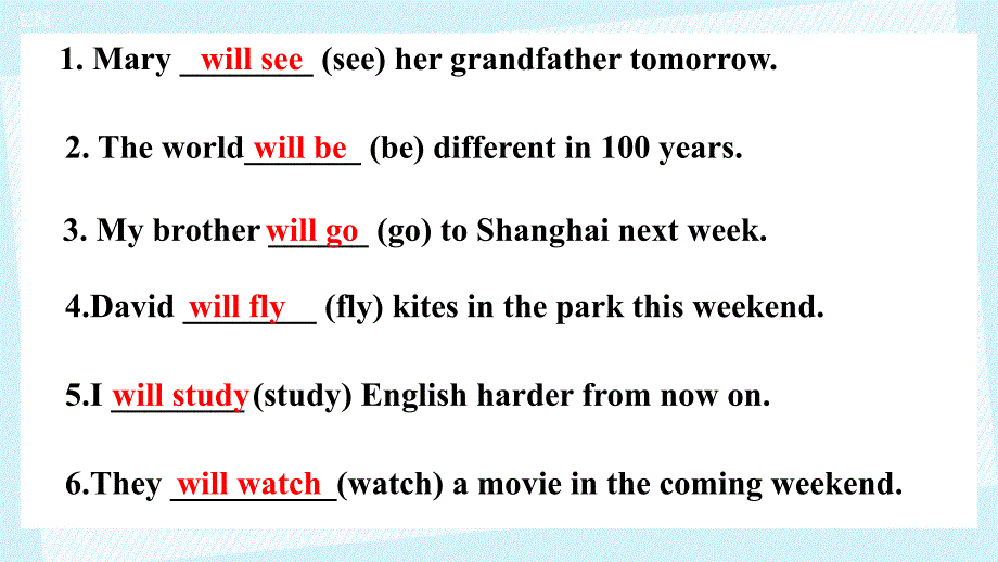 2024年中考英语二轮复习课件+++一般将来时+_第4页