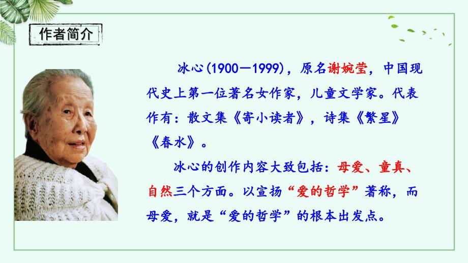 人教部编版七年级语文上册《荷叶母亲》示范课教学课件_第4页