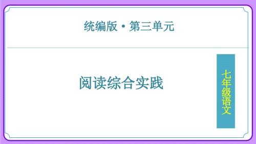 人教部编版七年级语文上册《阅读综合实践》教学课件