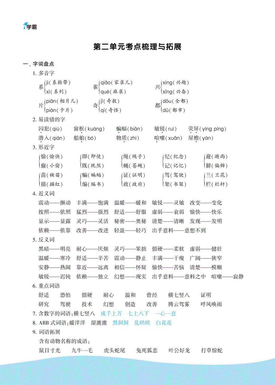 学霸图书4上语文知识梳理_第3页