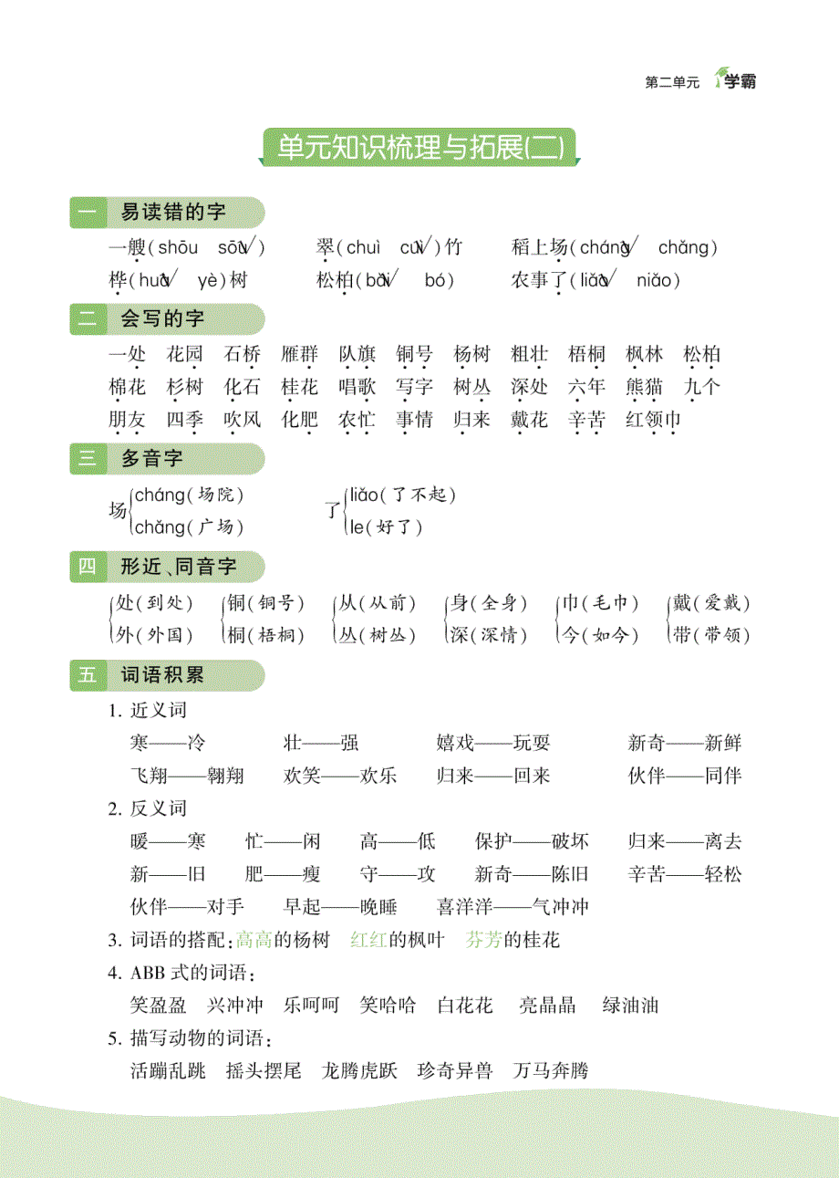 学霸图书2上语文知识梳理_第4页