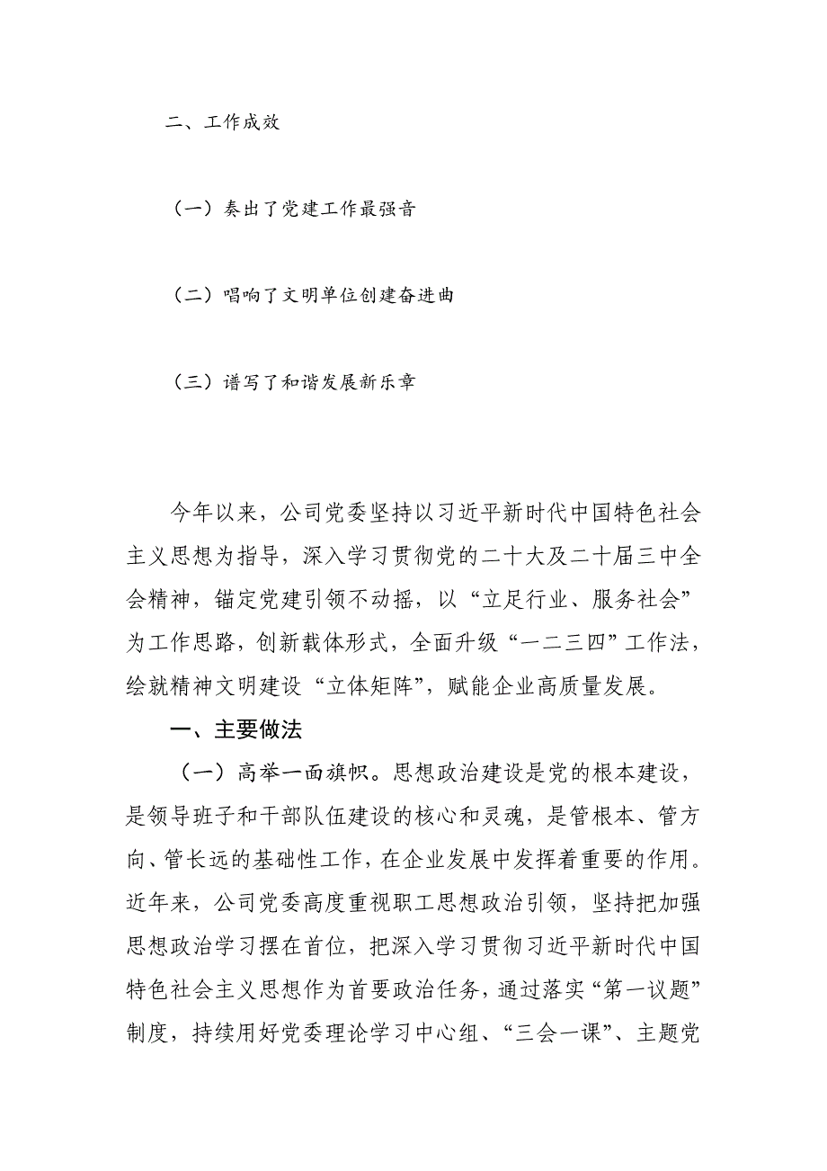 国有企业（公司）2024年度精神文明建设工作总结_第2页