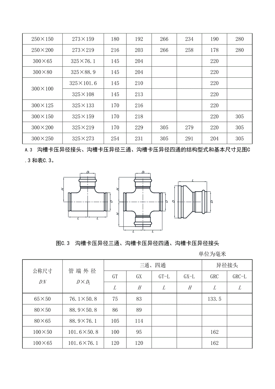 沟槽式管件的结构型式和基本尺寸要求_第3页