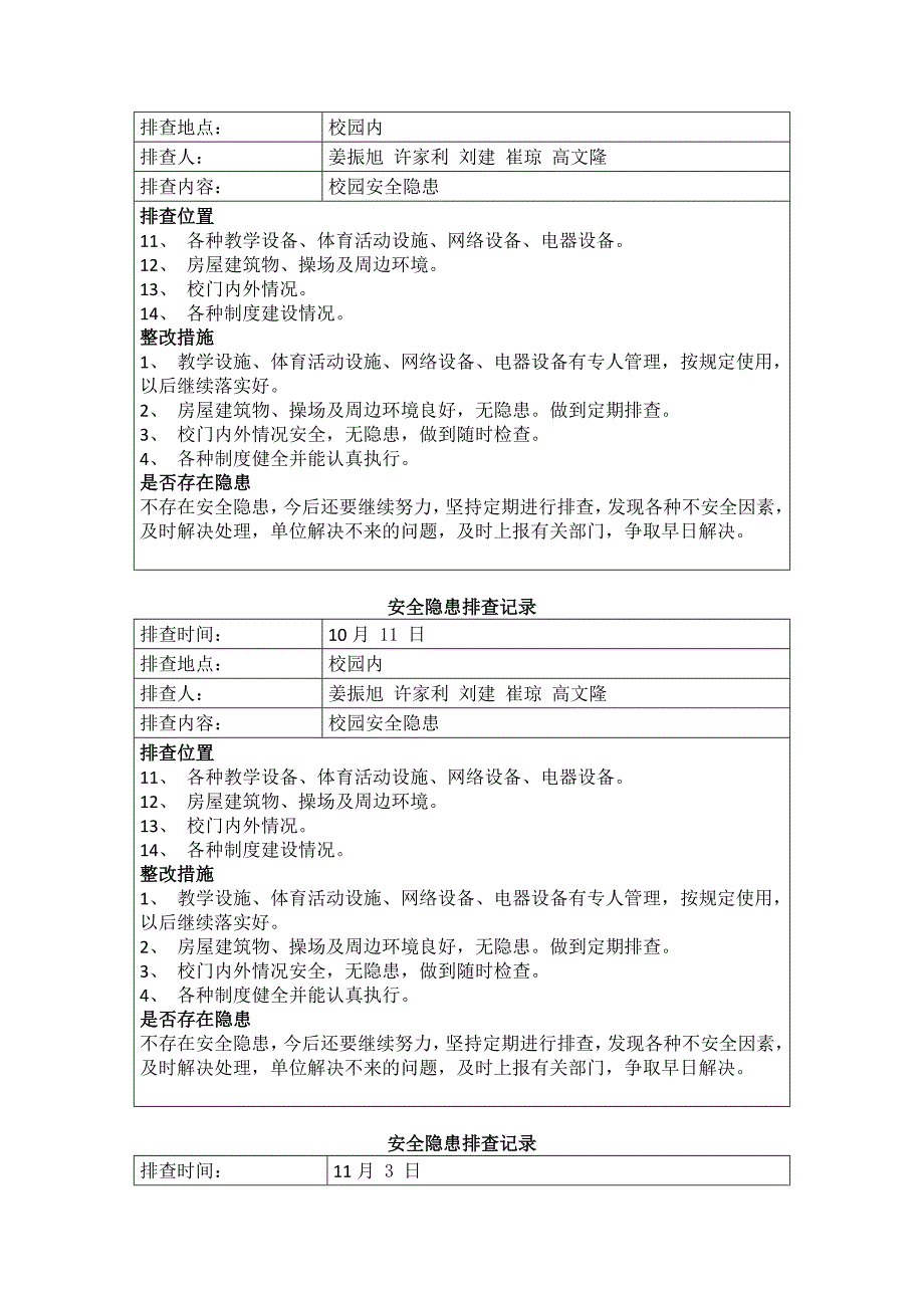 (完整版)学校安全隐患排查记录_第4页