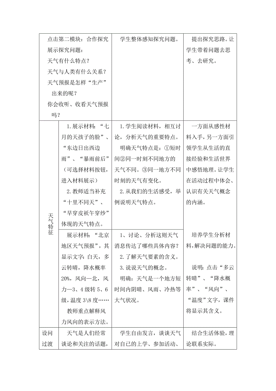 人教版七年级上地理第四章第一节 《多变的天气》优课教案_第4页