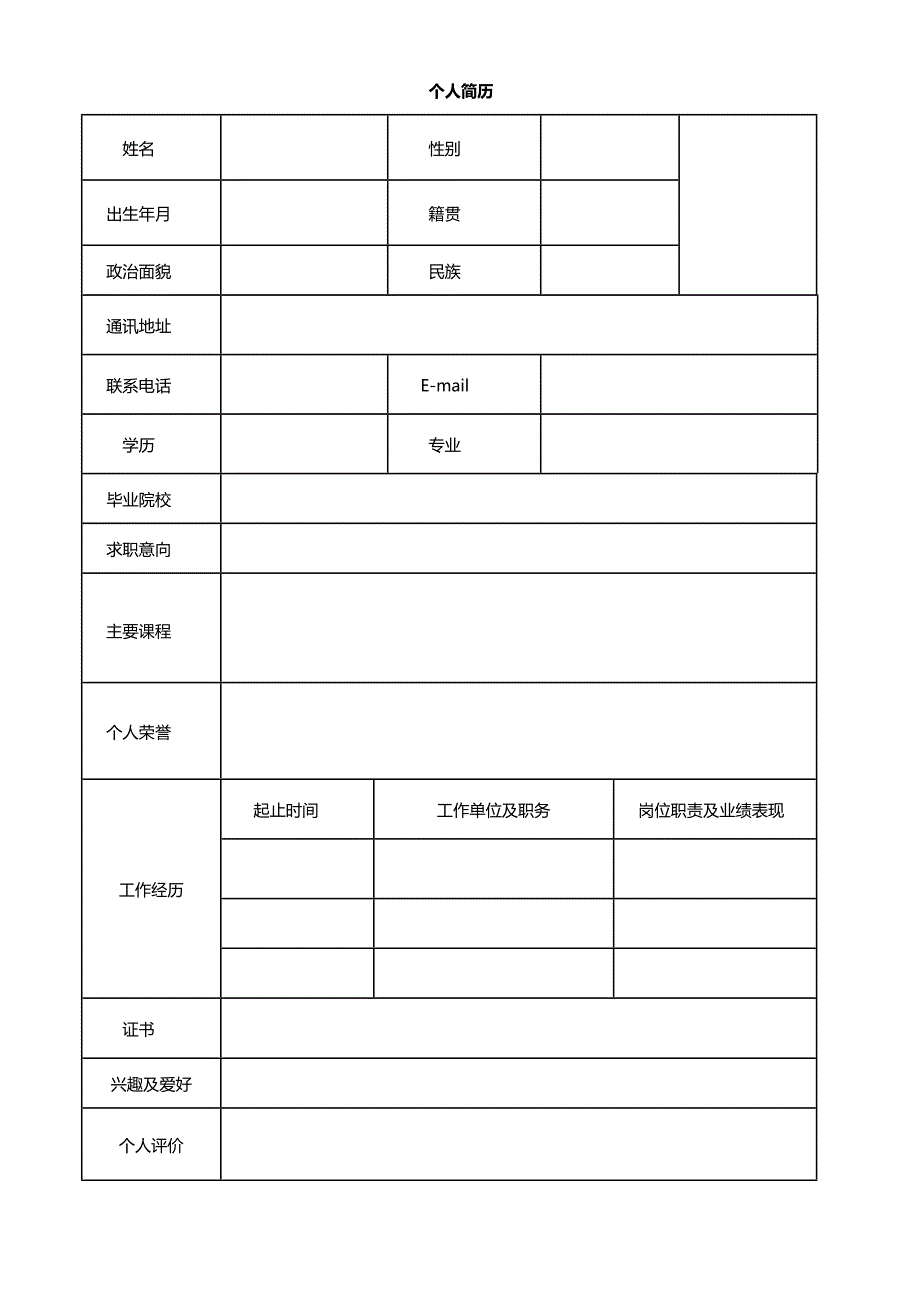 空白表格简历模板2款 (17)_第1页