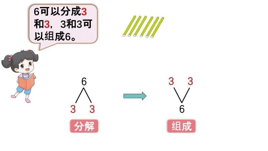 小学数学新西师版一年级上册第一单元第1课认识0~9第5课时《6~9的分解与组成》教学课件2（2024秋）_第5页