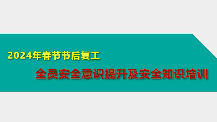 2024年春节节后复工全员安全意识提升及安全知识培训_第1页