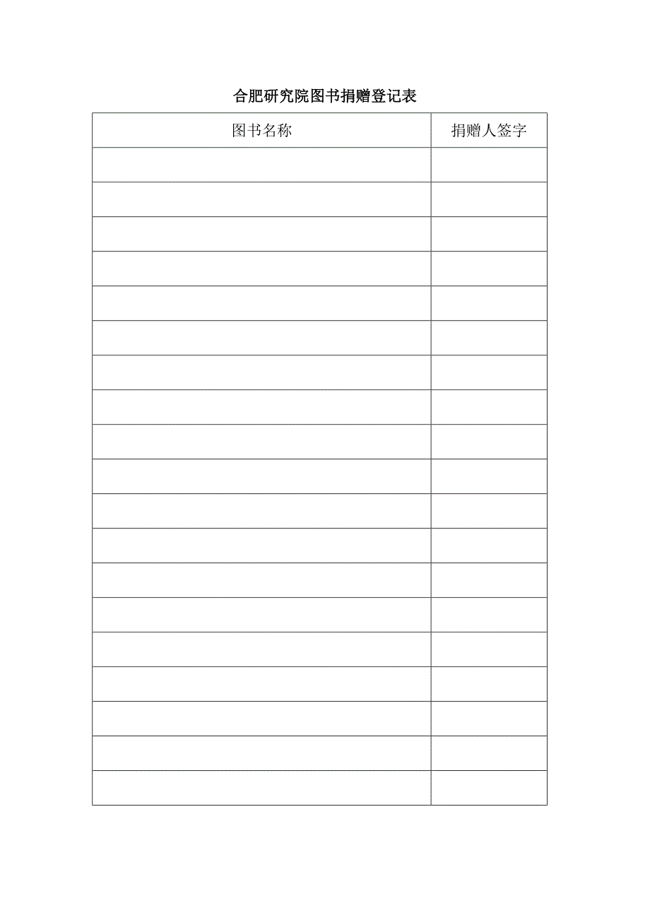 合肥研究院图书捐赠登记表_第1页