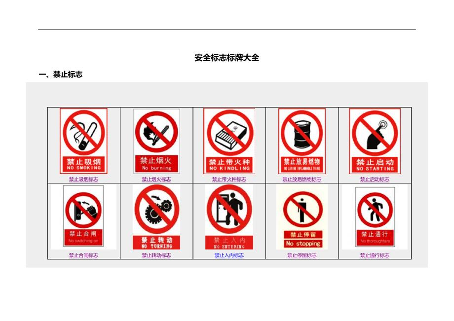 安全标志标牌大全超全_第1页