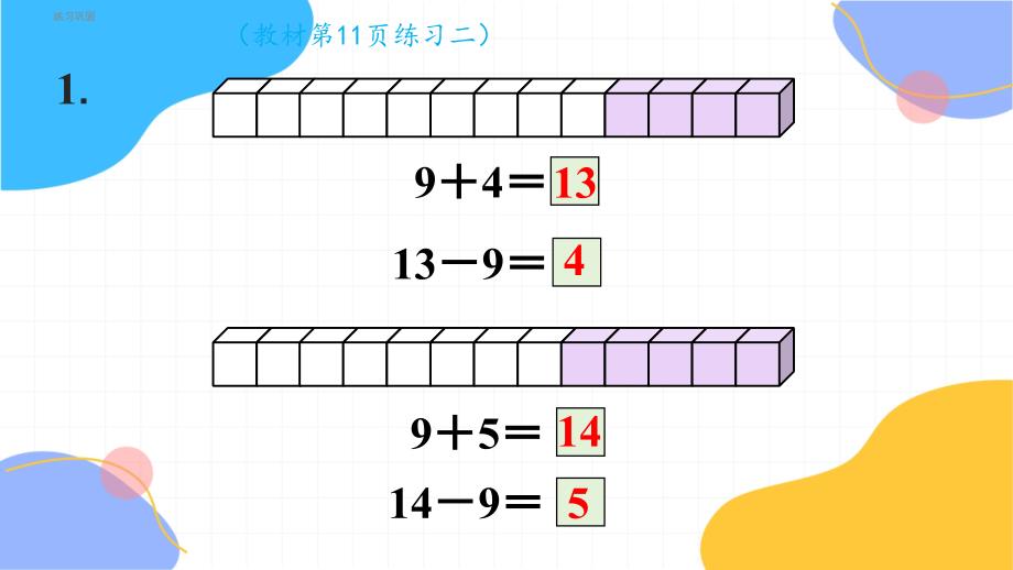 人教版数学一年级（下册）20以内的退位减法 练习二（2024版新教材）_第3页