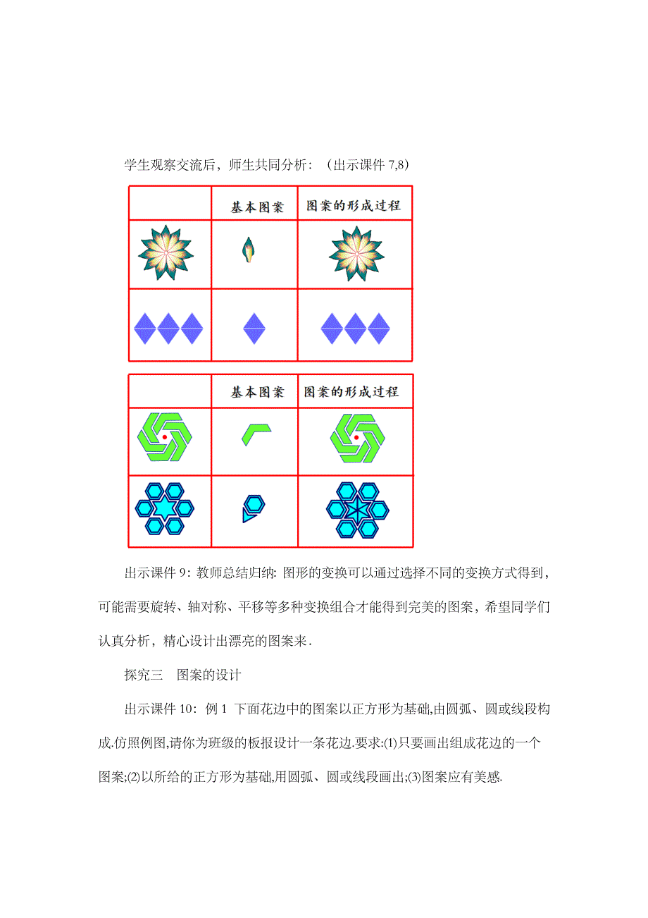 2024年人教版九年级数学上册教案及教学反思第23章23.3 课题学习 图案设计_第3页