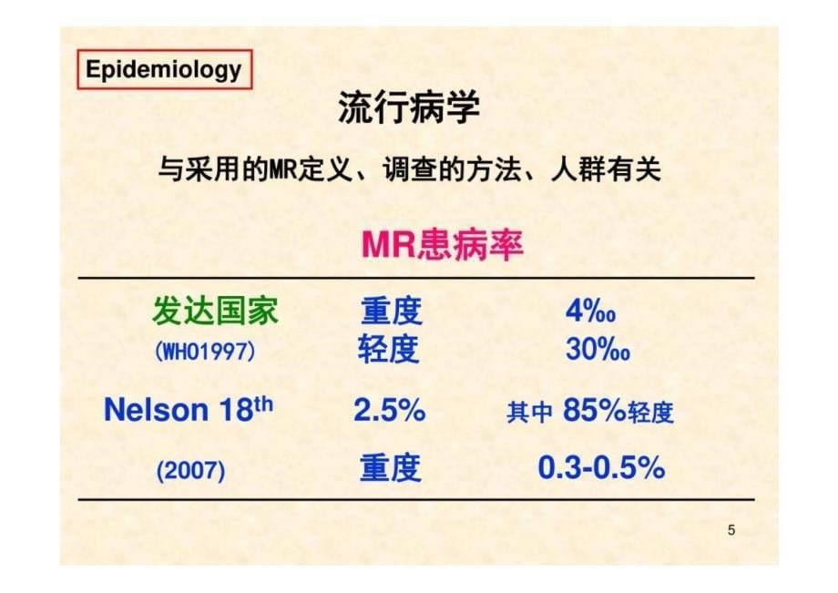 《儿童保健学》MR精神发育迟滞 教学课件_第5页