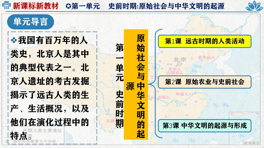 统编版2024--2025学年度第一学期七年级历史上册第一单元第一课《远古时期的人类活动》课件_第1页