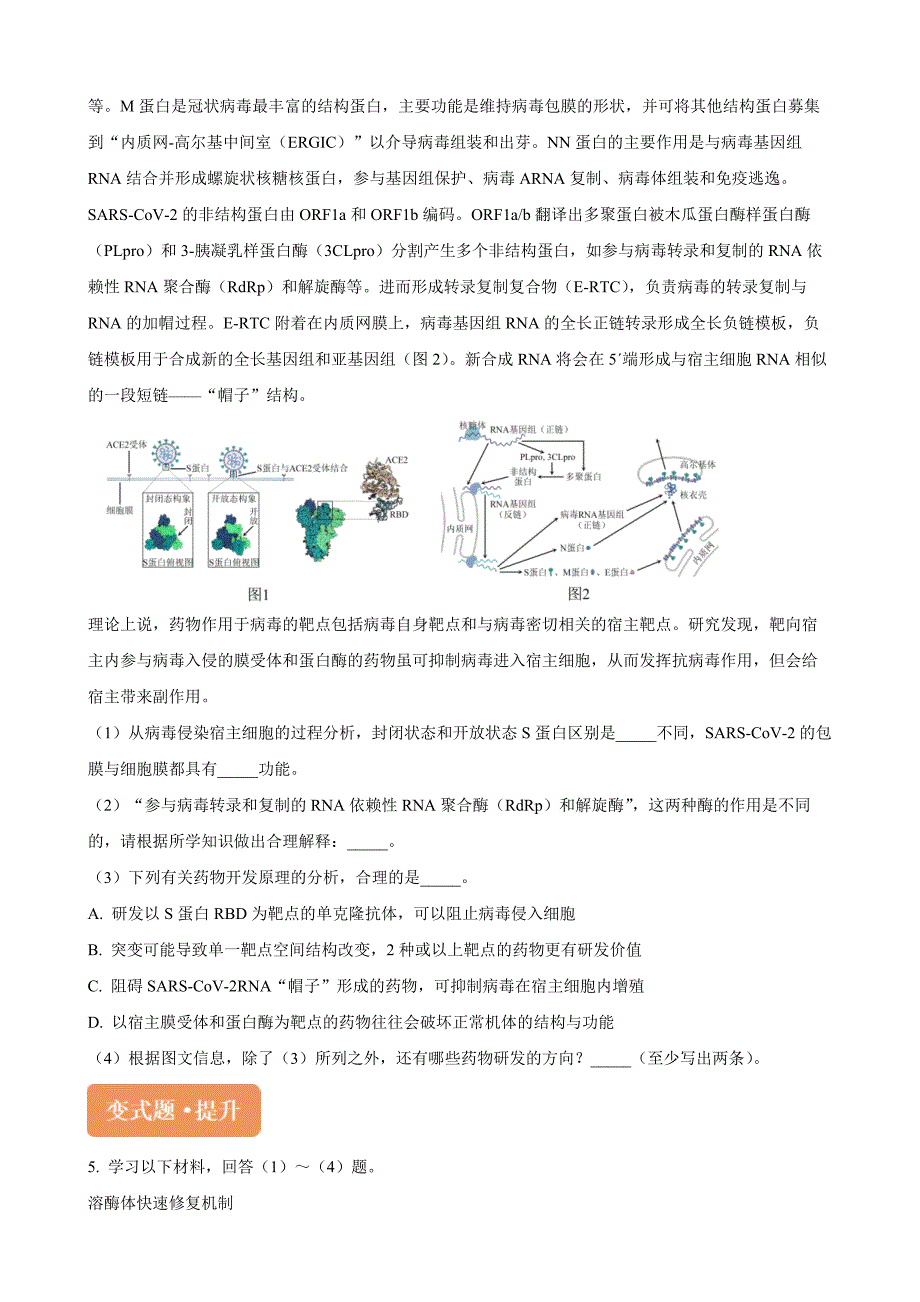 2024届北京市丰台区高三二模生物试题变式20-21Word版无答案_第4页