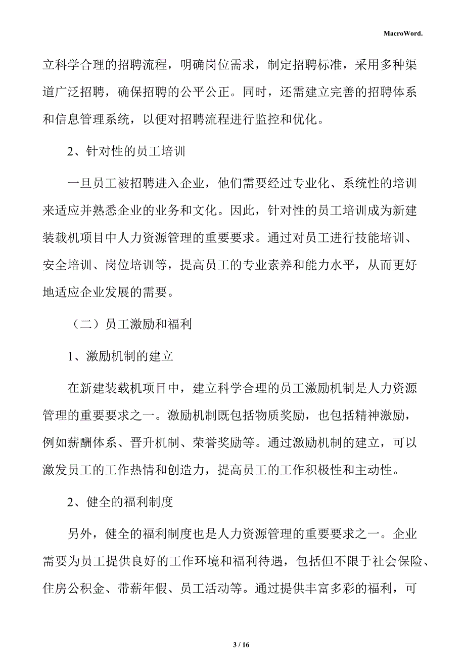 新建装载机项目人力资源管理分析报告（参考）_第3页