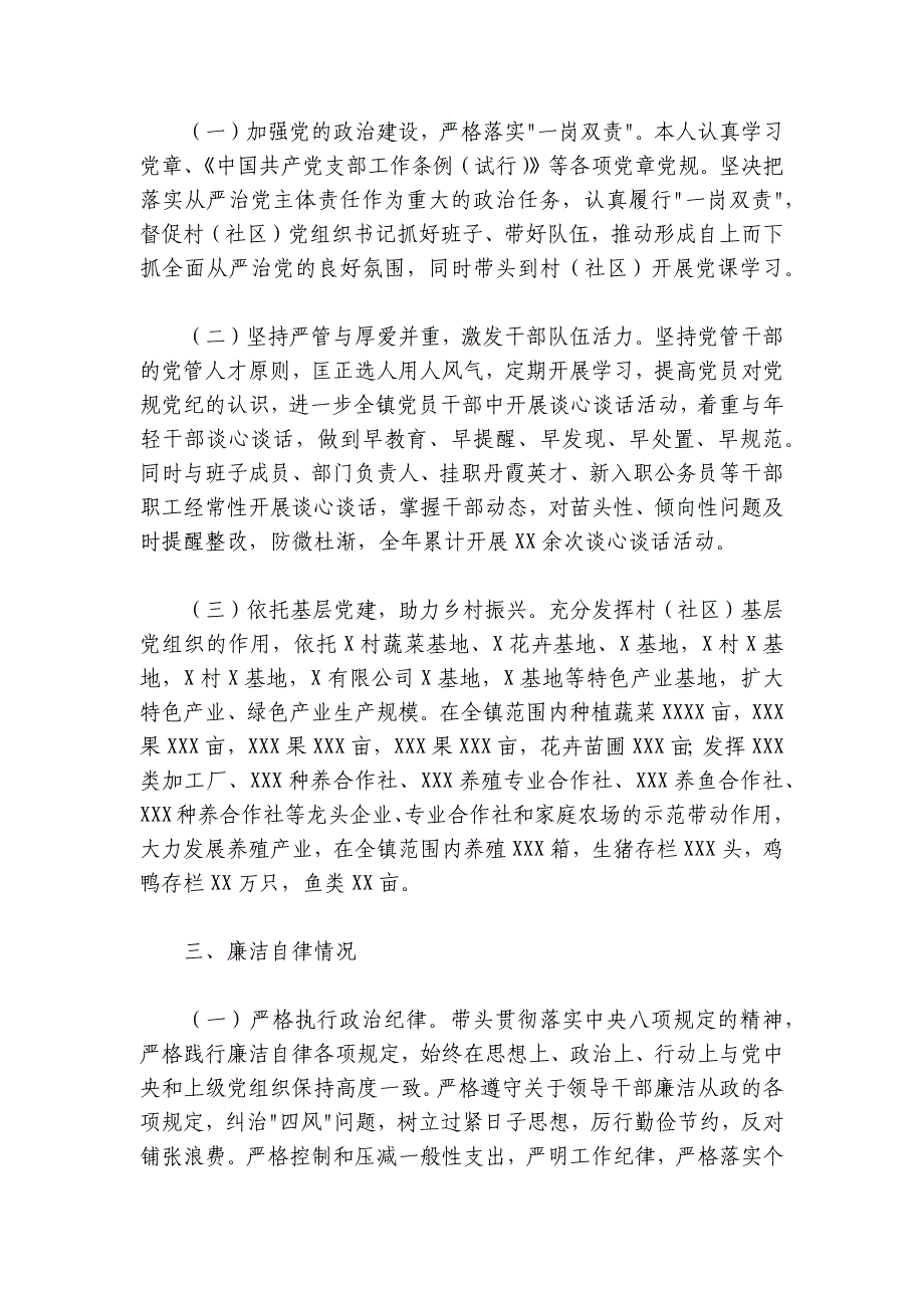 镇党委副书记、镇长述责述廉报告2400字_第2页