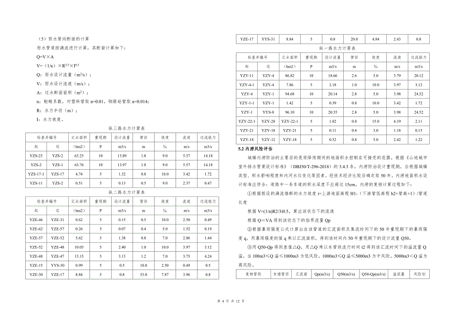 城中村改造项目（低碳循环区纵向道路）排水工程施工图设计说明_第4页