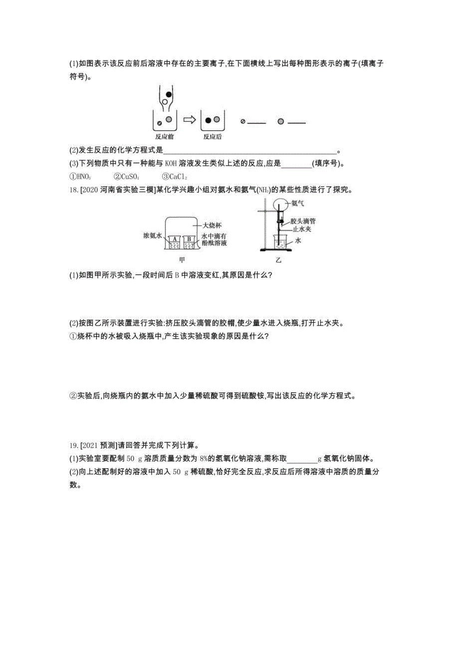 2021年中考化学人教版一轮复习 第十单元酸和碱_第4页