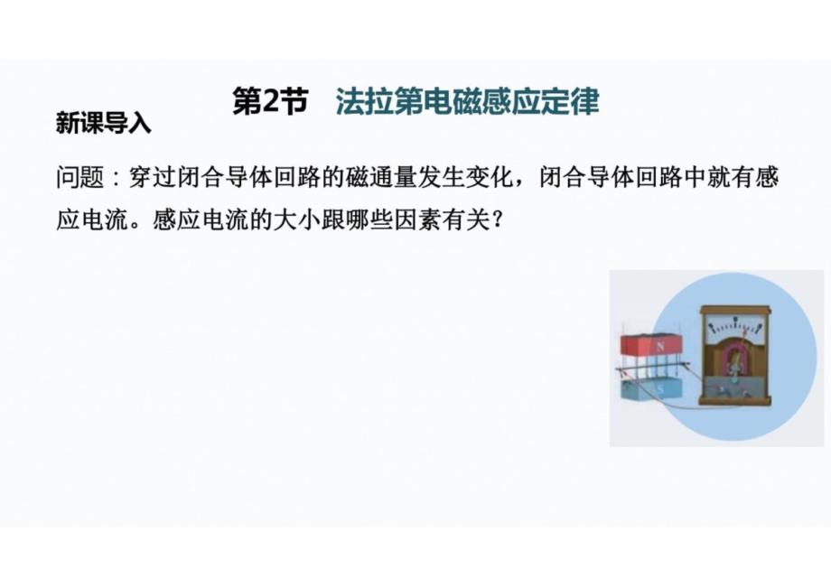 法拉第电磁感应定律高二下学期物理人教版（2019）选择性必修第二册_第1页