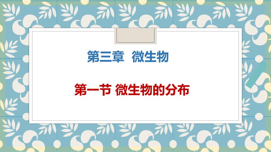 生 物微生物的分布 课件-2024-2025学年人教版生物七年级上册_第1页