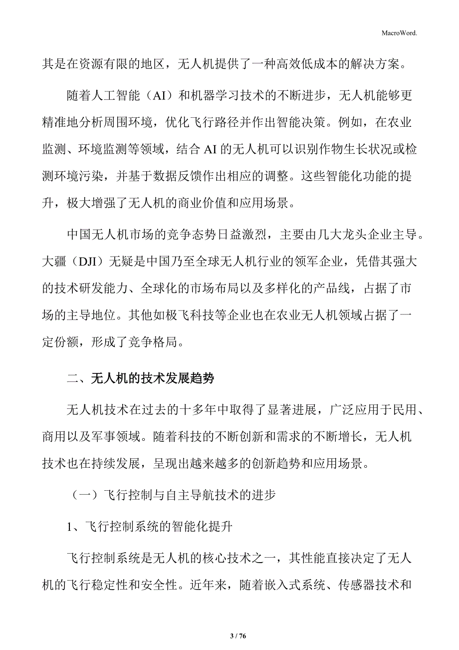 无人机技术创新与市场动态研究报告_第3页