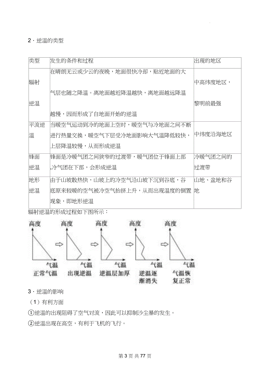 2025届高考地理一轮复习： 自然地理基础知识复习提纲_第3页