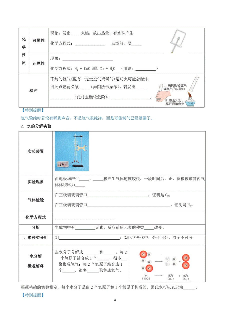 人教版九年级化学专题04 自然界的水（考点清单）_第4页