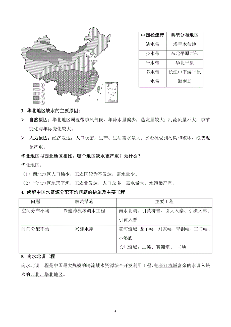 2024-2025学年湘教版八年级地理上学期期中知识清单：第三章_第4页