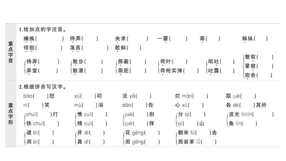 初中语文新人教部编版七年级上册第二单元《基础和阅读写作》作业课件（2024秋）_第2页