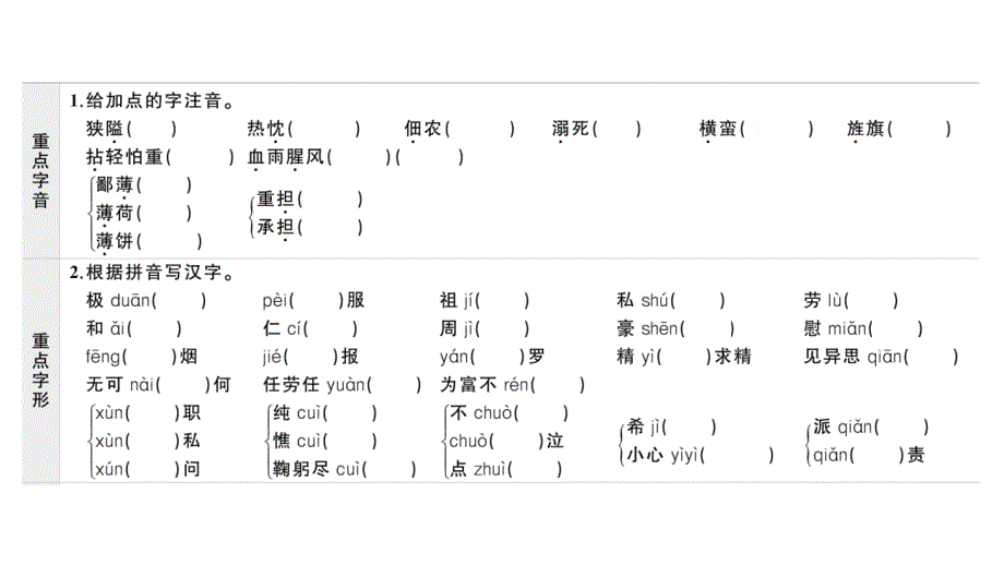 初中语文新人教部编版七年级上册第四单元《基础和阅读写作》作业课件（2024秋）_第2页