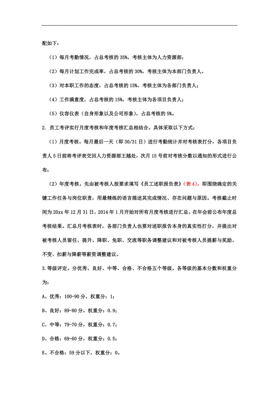 公司年度薪酬福利体系及优秀员工评选方案_第2页