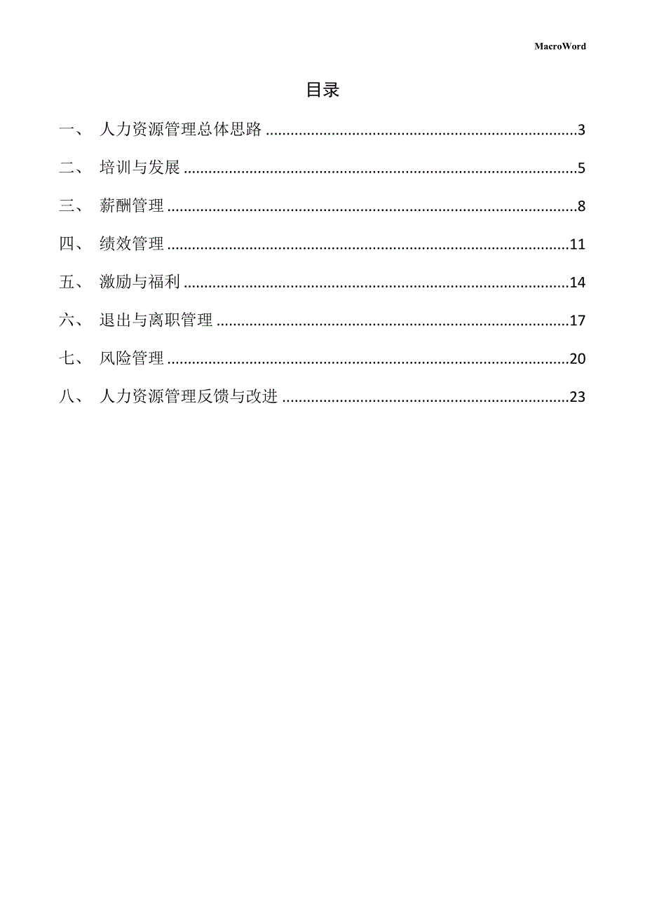 制造生产线项目人力资源管理手册（范文模板）_第2页