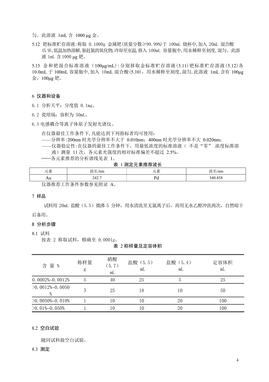 2024银化学分析方法 第7部分：金、钯量的测定_第4页