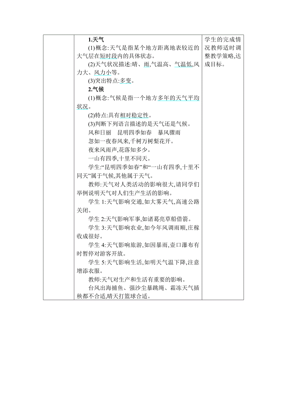 2024年湘教版七年级地理上册第五章世界的气候教学设计第一节 天气与天气预报_第2页