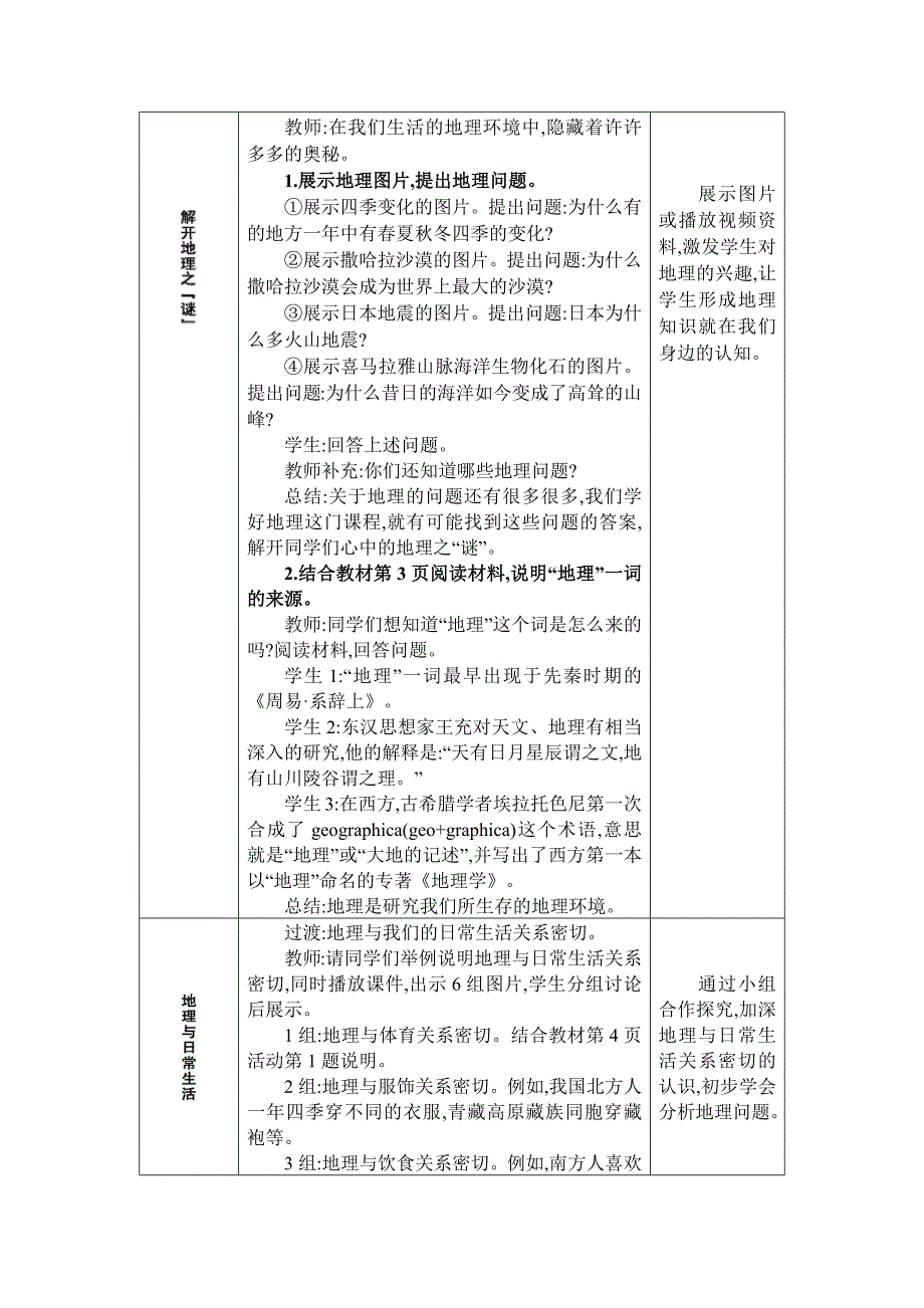 2024年湘教版七年级地理上册第一章让我们走进地理教学设计第一节 我们身边的地理_第2页