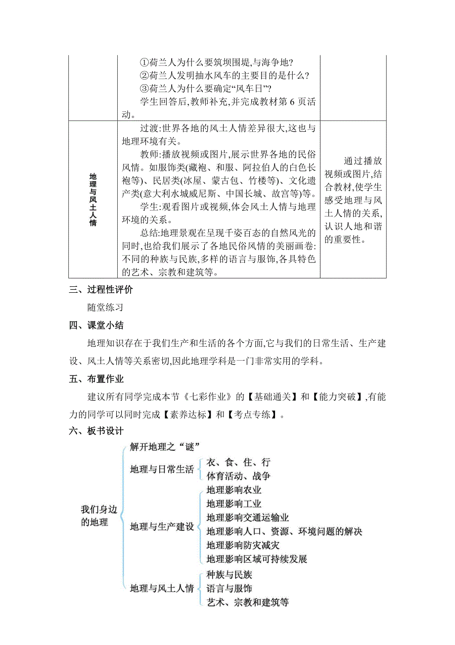 2024年湘教版七年级地理上册第一章让我们走进地理教学设计第一节 我们身边的地理_第4页