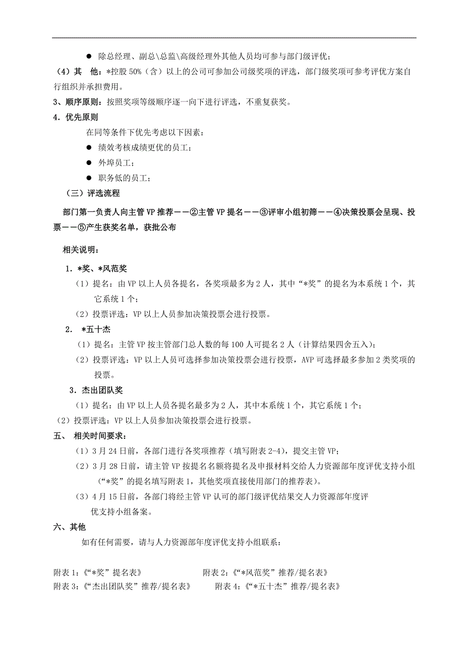 企业公司年度评优方案_第3页