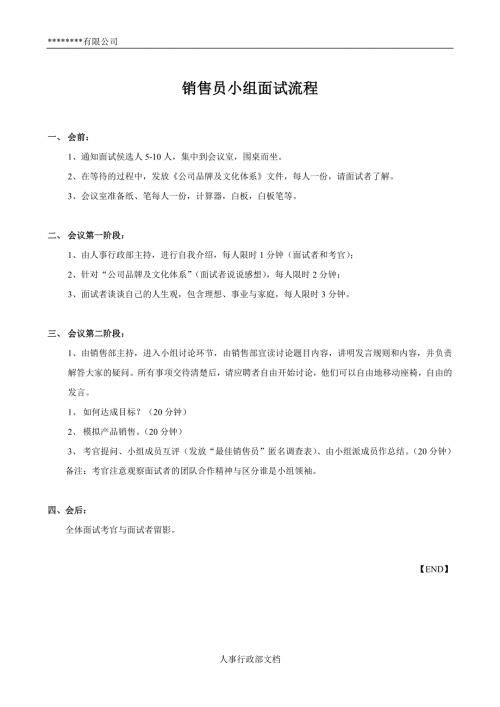 HR面谈求职面试技巧03-销售员小组面试流程