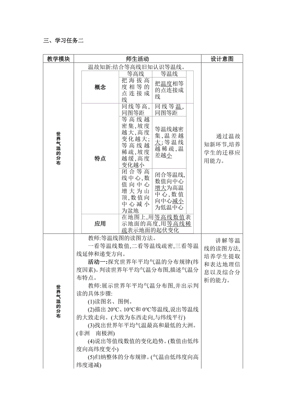 2024年湘教版七年级地理上册第五章世界的气候教学设计第二节 气温和降水_第3页