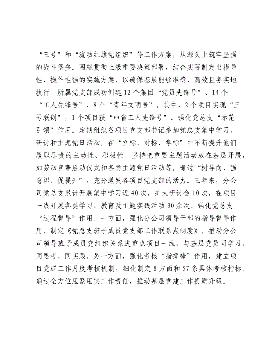 国企公司党建品牌建设情况总结汇报2024-2025_第3页