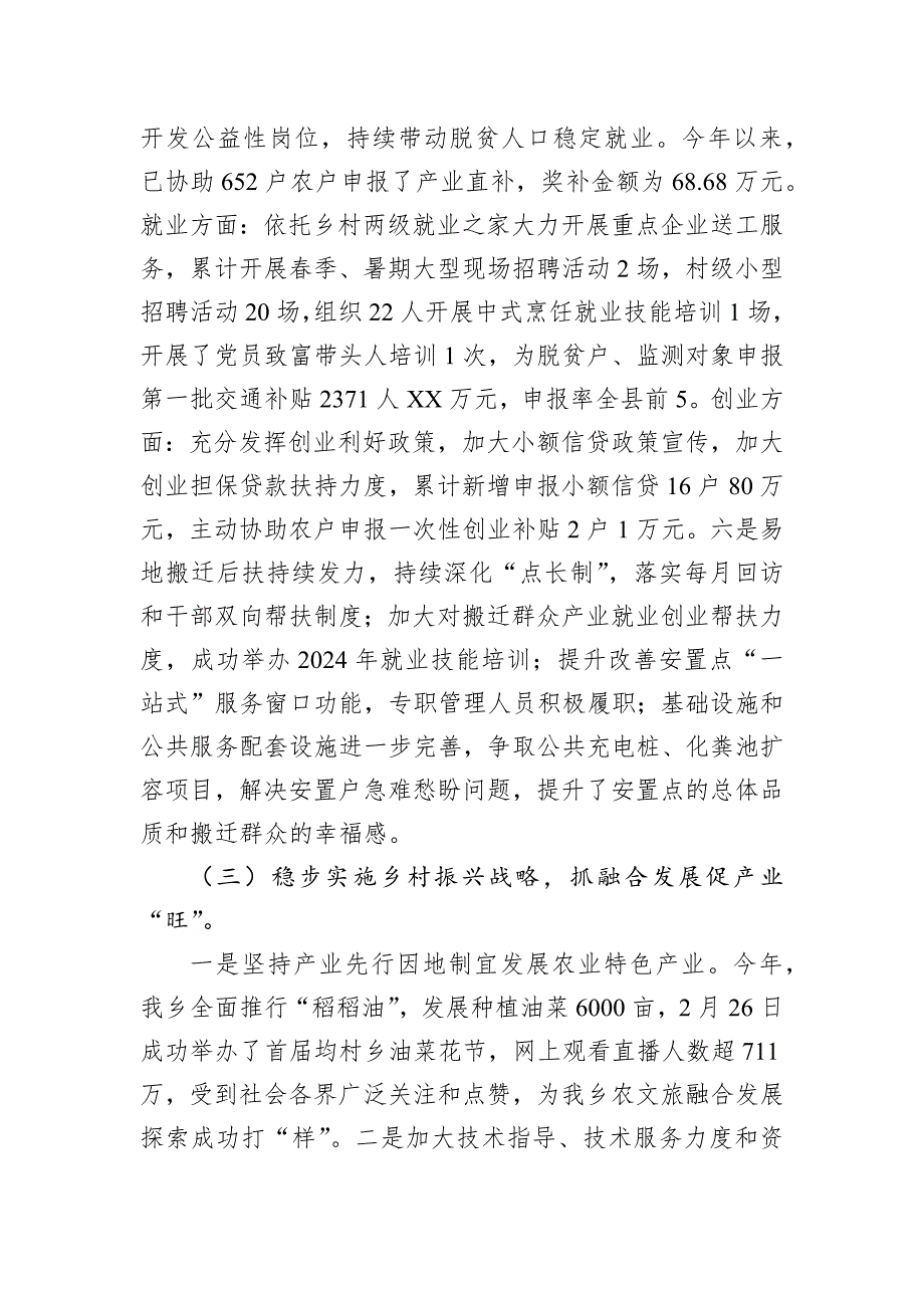 乡村振兴和民生实事项目实施专项工作报告_第3页