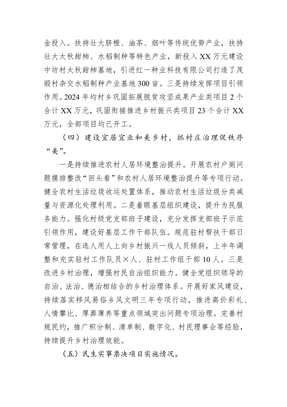 乡村振兴和民生实事项目实施专项工作报告_第4页