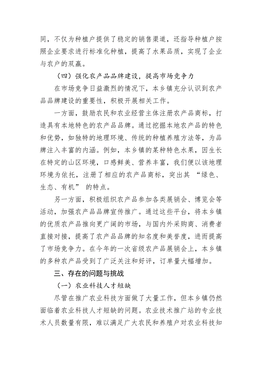 2024年乡镇农业产业发展情况总结_第4页