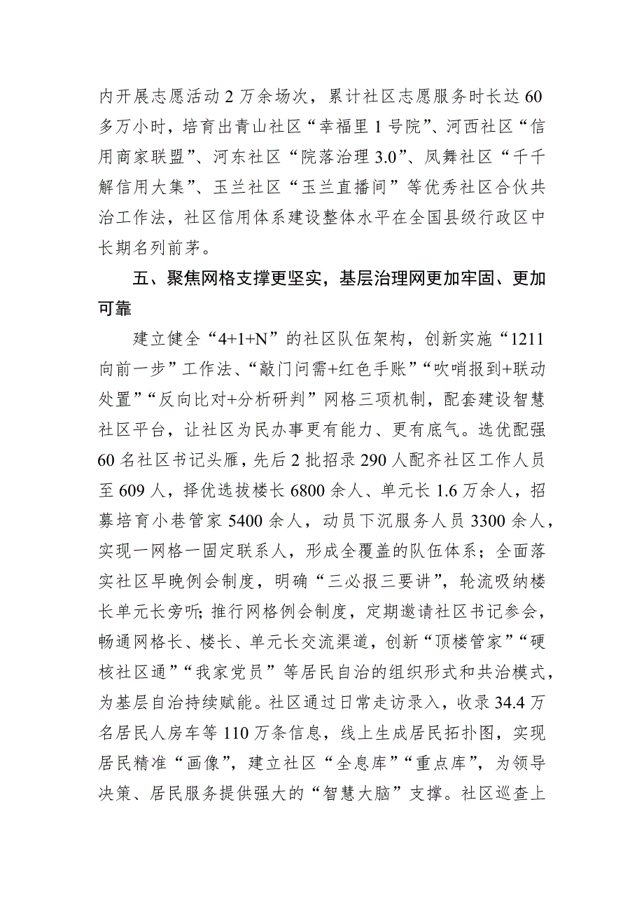 在2024年全市“五位一体”社区治理共同体建设推进会上的汇报发言_第4页