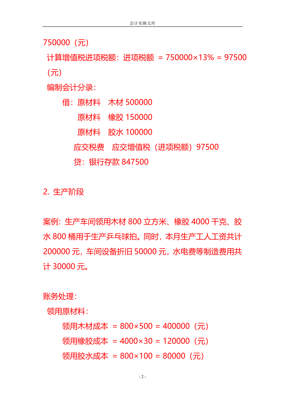 做账实操-乒乓球拍生产企业的账务处理_第2页