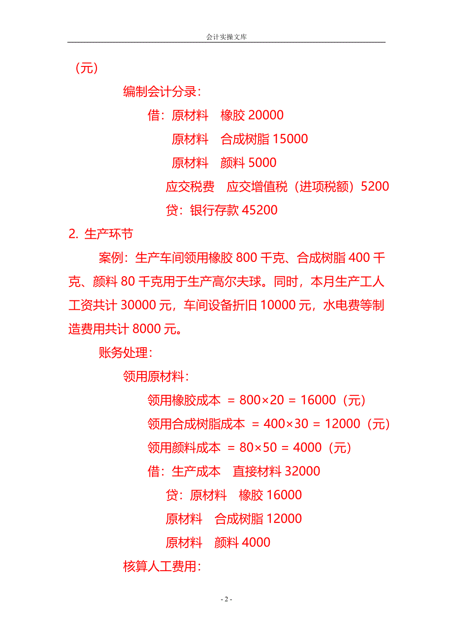 做账实操-高尔夫球生产企业的账务处理_第2页