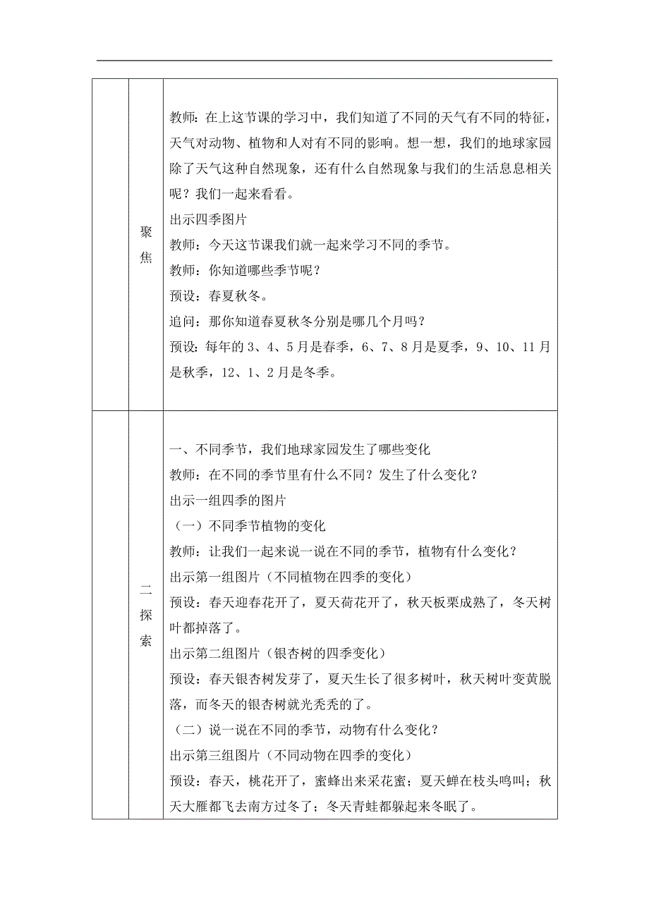 2024年上学期小学科学二年级【科学(教科版)】不同的季节-1教学设计_第2页