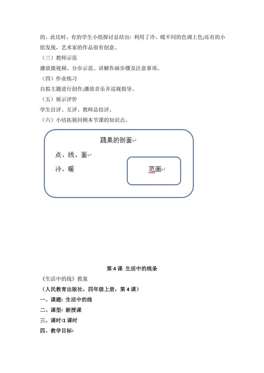 2024年人美版美术教案四年级上册 教案_第3页